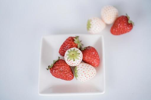 Photo, strawberry, white, pearl white, 