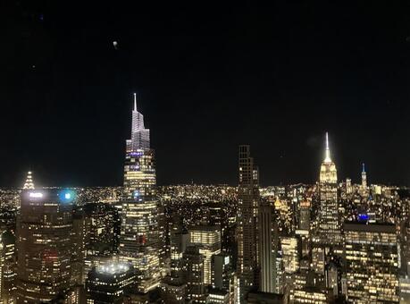 ニューヨークの夜景 ニューヨーク,夜景,ビルの写真素材