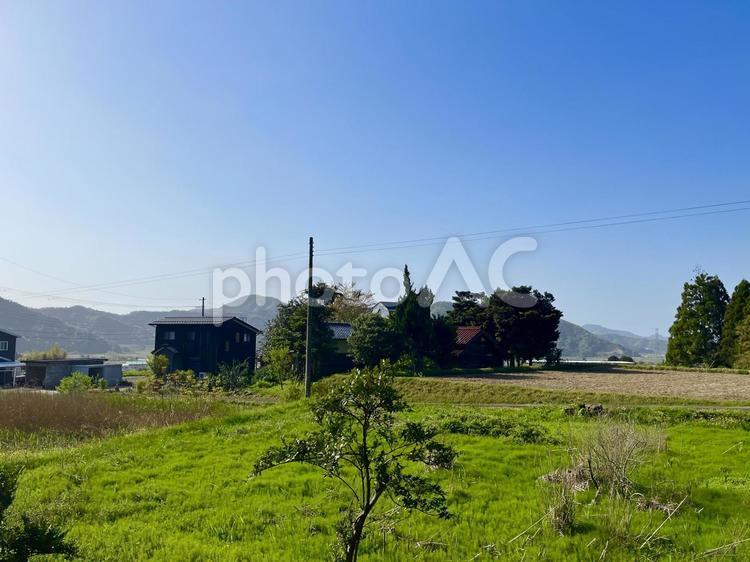 田舎の風景 自然,風景,空の写真素材