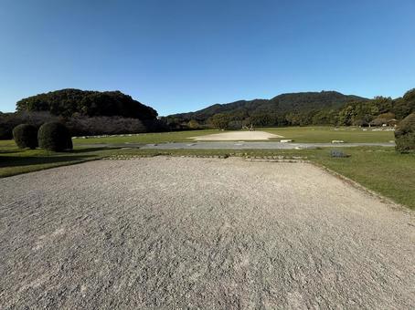 大宰府政庁跡(福岡　太宰府市) 大宰府政庁跡,史跡,太宰府の写真素材