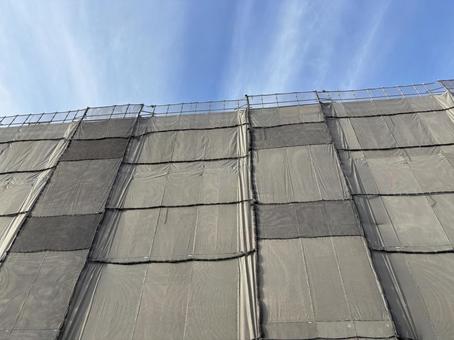 建設現場 足場,ビル,建設中の写真素材