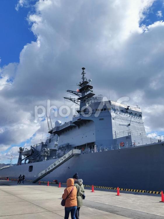 掃海母艦　うらが うらが,掃海母艦,海上自衛隊の写真素材