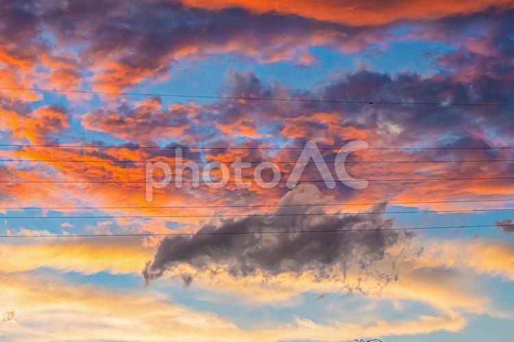 青森県　夕暮れの風景 風景,景色,自然の写真素材