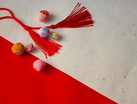 ちりめんが呼ぶ　よき年のしるし 正月,背景,正月飾りの写真素材