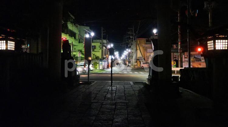 秩父市の夜景・秩父神社（埼玉県） 秩父神社,夜景,秩父三社の写真素材