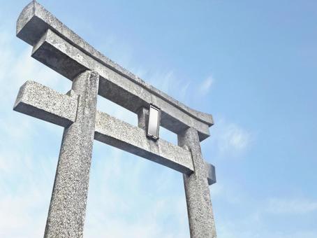 鳥居と青空 鳥居と青空の写真