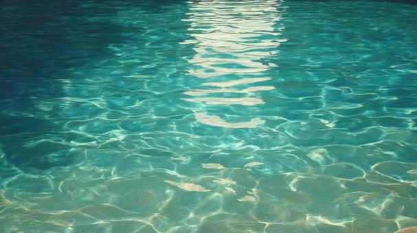 Sunlight reflected on the surface of the pool, water surface, light, fluctuation, JPG