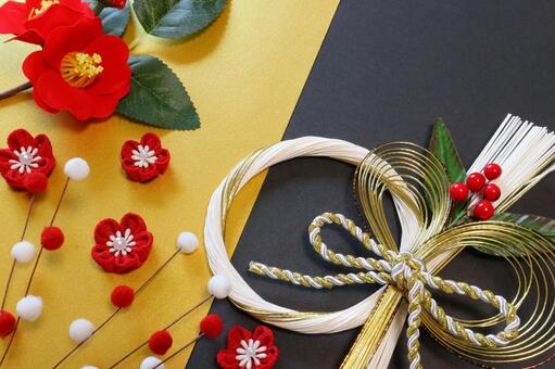 お正月のイメージ画像　２ お正月,しめ飾り,正月の写真素材