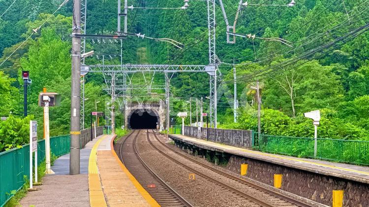 田舎の駅（近鉄室生口大野駅） 駅,田舎,無人駅の写真素材