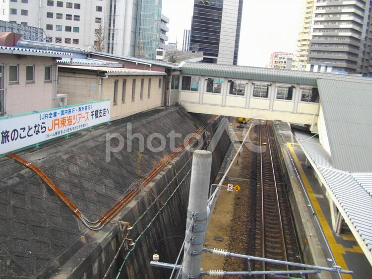JR千種駅前の線路 鉄道,線路,駅の写真素材