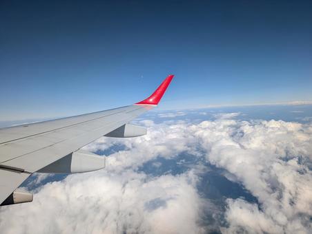 雲の上 空,地球,景色の写真素材