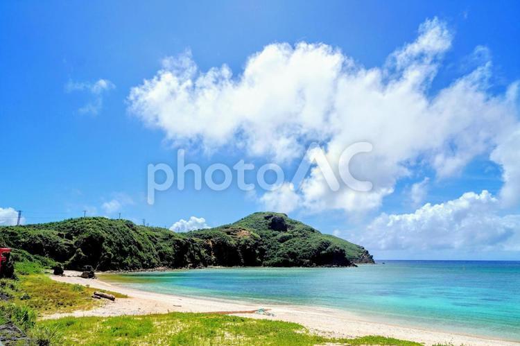 沖縄・与那国島久部良の西崎とナーマ浜 与那国島,久部良,西崎の写真素材