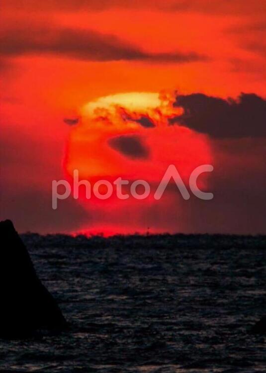 寒い季節の夕景 日暮れ,水域,夜の写真素材