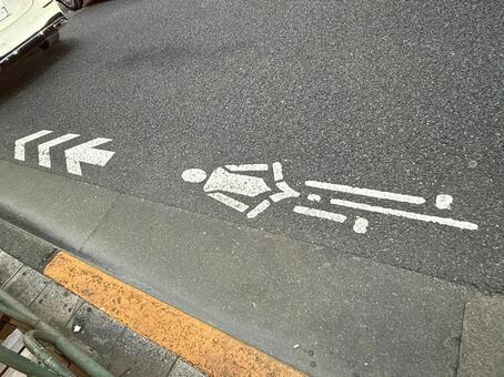 自転車レーン 自転車レーン,自転車通行帯,自転車の写真素材