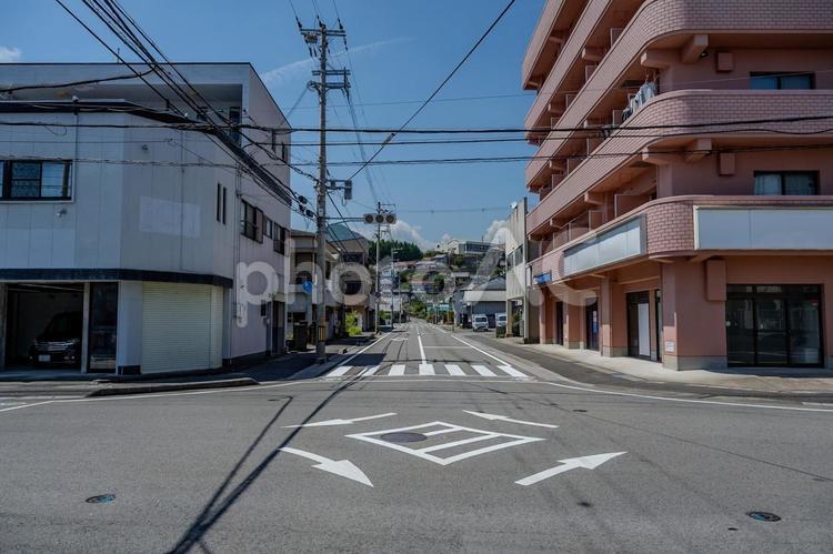 熊野市周辺の景色 熊野市,町並み,建物の写真素材