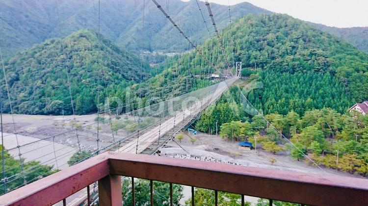 谷瀬の吊り橋 谷瀬の橋,奈良県,十津川村の写真素材
