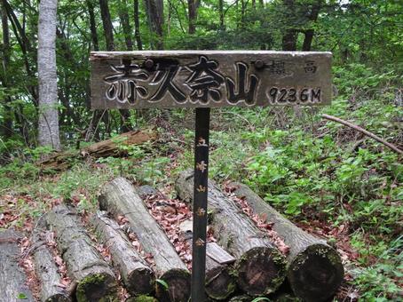 赤久奈山の山頂 赤久奈山の山頂の写真
