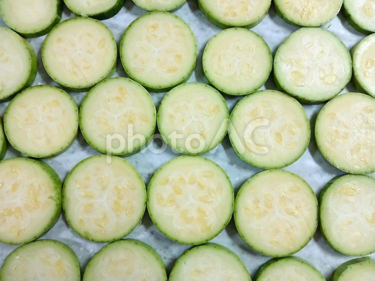 ホバクの輪切り ホバク,かぼちゃ,甘くないの写真素材