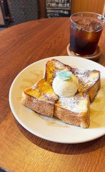 French toast and iced coffee, JPG French toast and iced coffee, JPG
