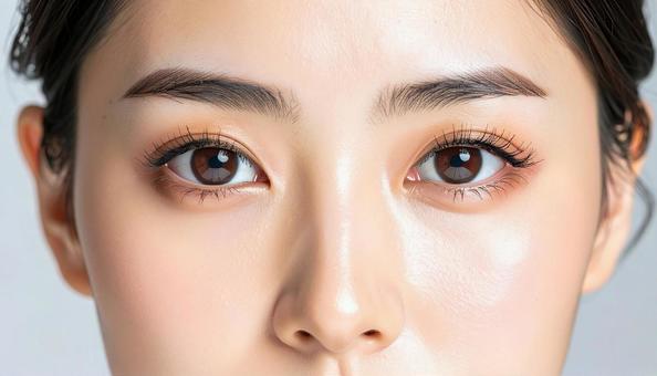 アジア人女性の自然なまつ毛 アジア人女性の自然なまつ毛の写真