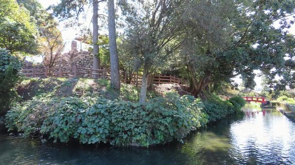 神戸城　城跡の風景　天守台 神戸城,織田信孝,神戸氏の写真素材