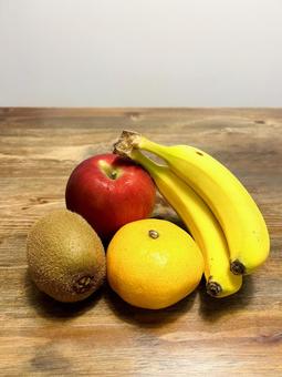 いろんな果物 05 果物,4種,りんごの写真素材