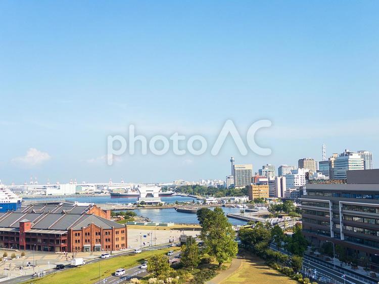 横浜の風景 横浜,風景,街並みの写真素材