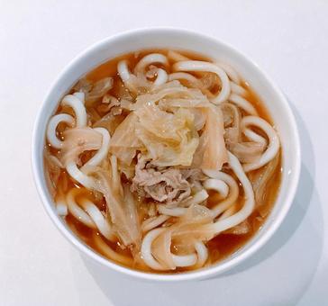 Meat and cabbage udon, JPG Meat and cabbage udon, JPG