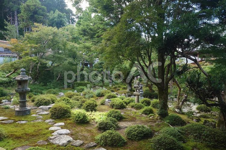 大阪府-金剛寺-本坊-枯山水庭園 金剛寺,寺,天野山の写真素材