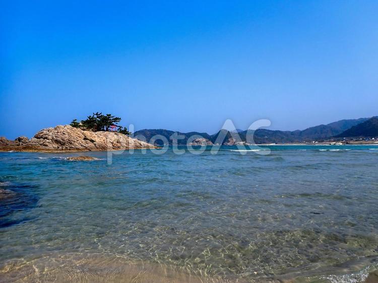 浦富海岸　海水浴場 岩美町,日本海,海の写真素材