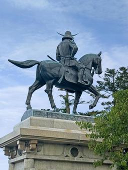 伊達政宗公騎馬像_2 伊達政宗,騎馬,像の写真素材