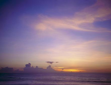 幻想的な夕景 夕景,夕日,幻想的の写真素材