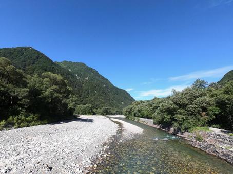 上高地 上高地 夏,田んぼ,夏休みの写真素材