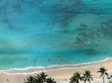 ワイキキビーチ ハワイ,ワイキキ,ワイキキビーチの写真素材