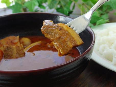 角煮スープカレー 角煮スープカレー 角煮スープカレー,豚角煮,カレーの写真素材