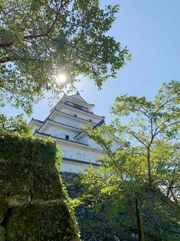 鶴ヶ城 鶴ヶ城 鶴ヶ城,会津若松城,若松城の写真素材