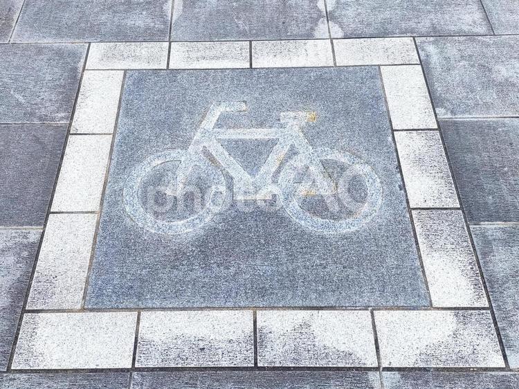 自転車のマーク 自転車,マーク,ブロックの写真素材