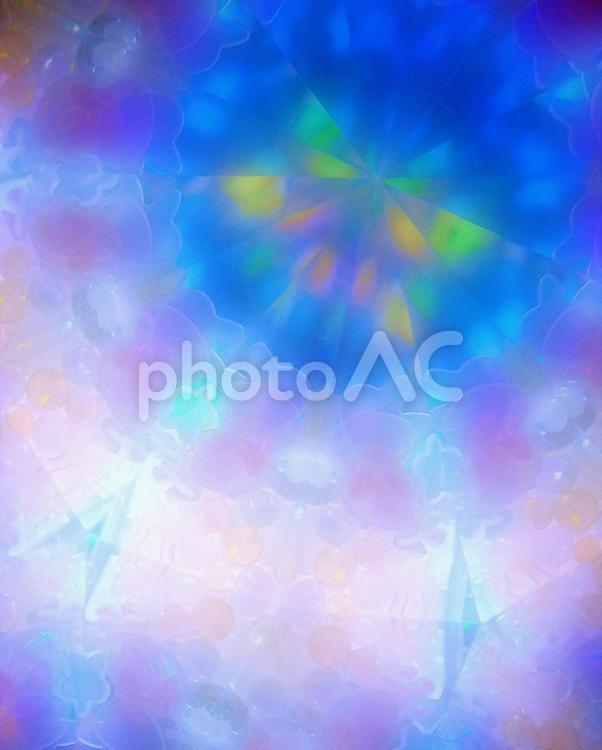 万華鏡の背景・スパンコール・ぼかし青 万華鏡,スパンコール,ホログラムの写真素材