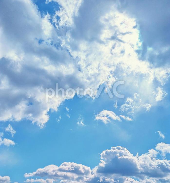 冬の晴天 空,自然,晴れの写真素材