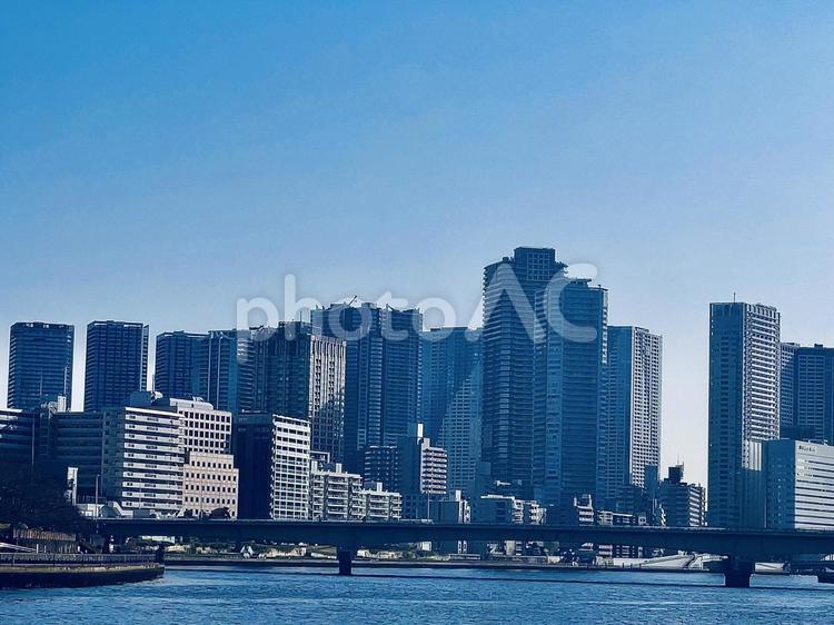 タワーマンションのある都市風景 マンション,タワーマンション,タワマンの写真素材