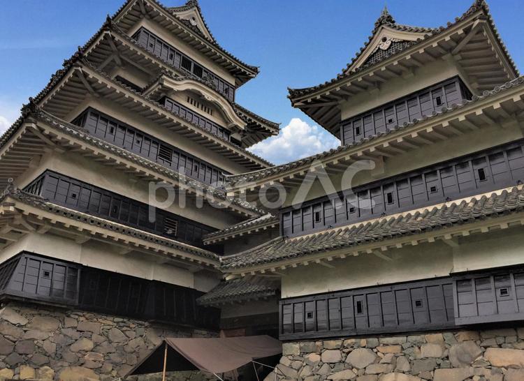 日本の城　松本城 日本の城,黒,和風の写真素材