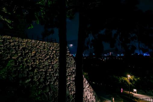 【島根】松江城の夜景の写真