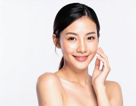 笑顔の女性・美容系イメージ素材_02 笑顔の女性・美容系イメージ素材_02の写真