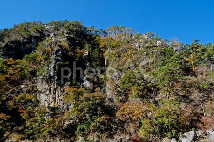 昇仙峡の絶景 秋,自然,風景の写真素材