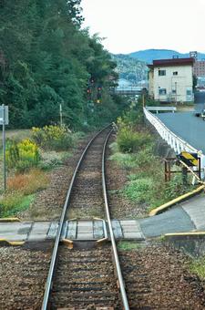 田舎の線路 田舎の線路の写真