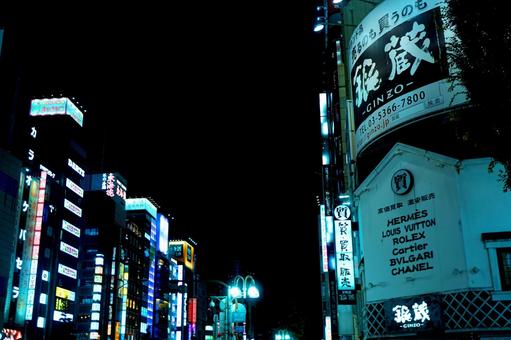 煌めく町 煌めく町 ネオンサイン,街灯,東京の写真素材
