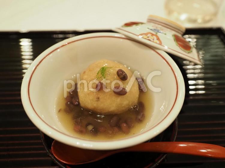 懐石料理のフルコースのあんかけの一品 あんかけ,和食,懐石料理の写真素材