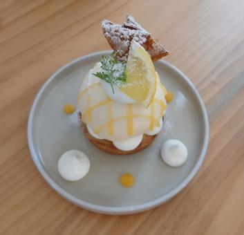 Photo, lemon, mousse, tart, 