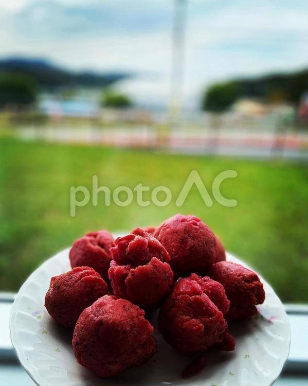 揚げおかし お菓子,ドラゴンフルーツ,手作りの写真素材