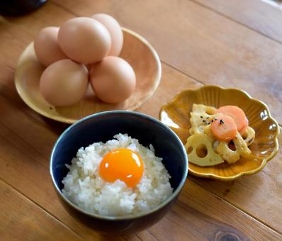 卵かけご飯 卵かけご飯 ご飯,ごはん,朝ごはんの写真素材